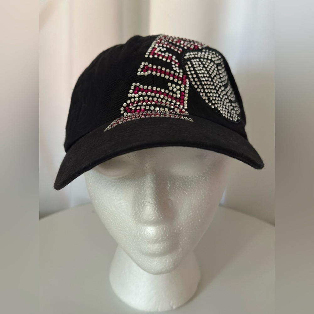 Volley Ball Bling Rhinestone 100% Cotton Hat (897)